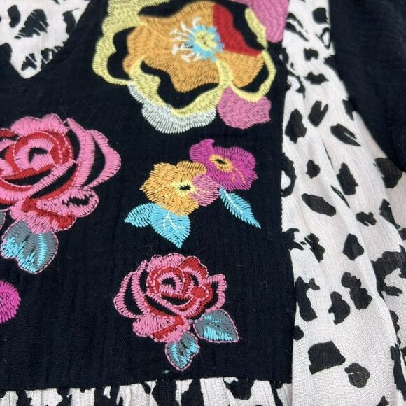 Savanna Jane Athena Leopard Dress Womens Boho Smock Style Sleeveless Large - Picture 4 of 6